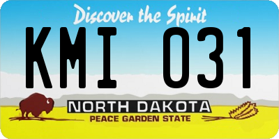 ND license plate KMI031