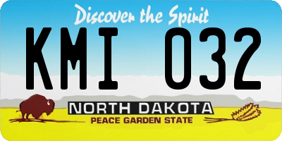 ND license plate KMI032