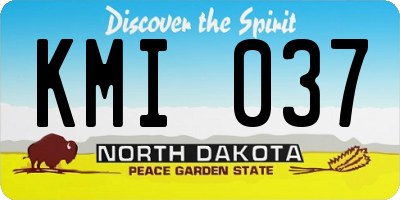 ND license plate KMI037