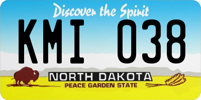 ND license plate KMI038
