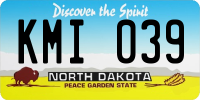 ND license plate KMI039