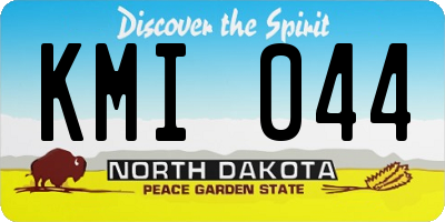 ND license plate KMI044