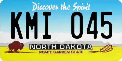 ND license plate KMI045