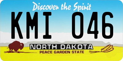 ND license plate KMI046