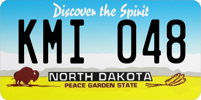 ND license plate KMI048