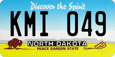 ND license plate KMI049