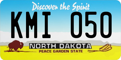 ND license plate KMI050