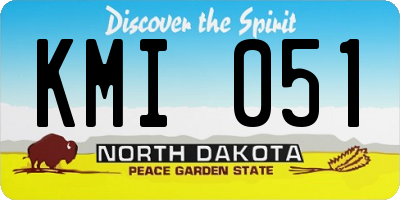 ND license plate KMI051