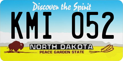 ND license plate KMI052