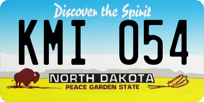 ND license plate KMI054