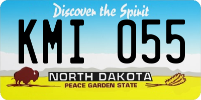 ND license plate KMI055