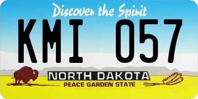 ND license plate KMI057