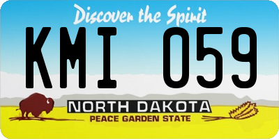 ND license plate KMI059