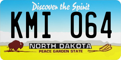 ND license plate KMI064