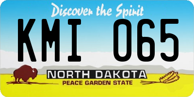 ND license plate KMI065