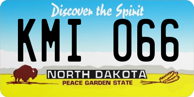 ND license plate KMI066