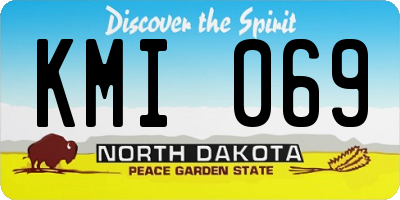 ND license plate KMI069