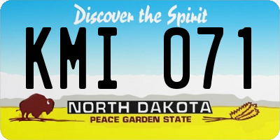 ND license plate KMI071