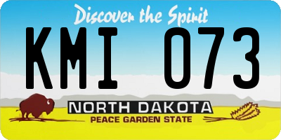 ND license plate KMI073