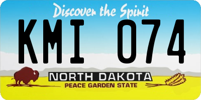 ND license plate KMI074