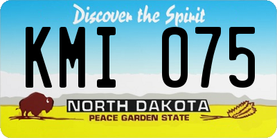 ND license plate KMI075