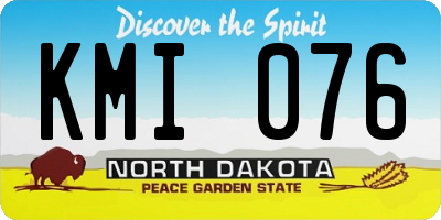 ND license plate KMI076