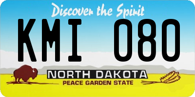 ND license plate KMI080
