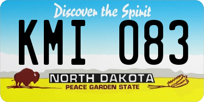 ND license plate KMI083
