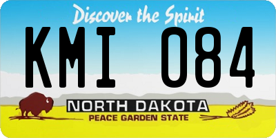 ND license plate KMI084