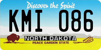 ND license plate KMI086