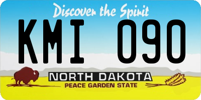 ND license plate KMI090