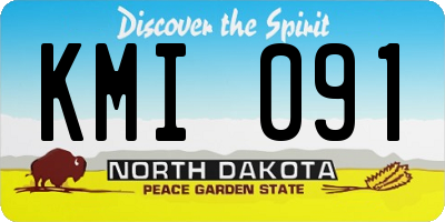 ND license plate KMI091
