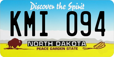ND license plate KMI094