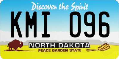 ND license plate KMI096