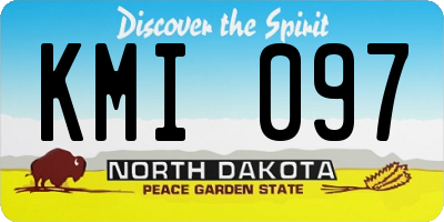 ND license plate KMI097