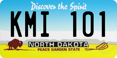ND license plate KMI101