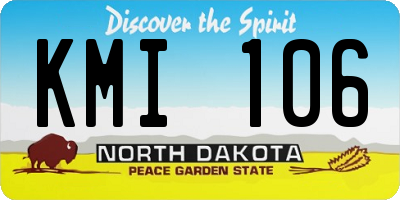 ND license plate KMI106
