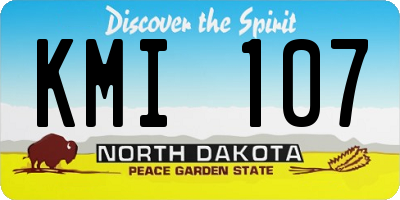 ND license plate KMI107