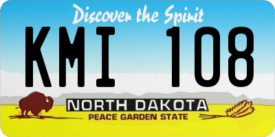 ND license plate KMI108