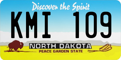 ND license plate KMI109