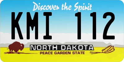 ND license plate KMI112