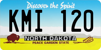 ND license plate KMI120