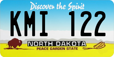 ND license plate KMI122