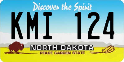 ND license plate KMI124