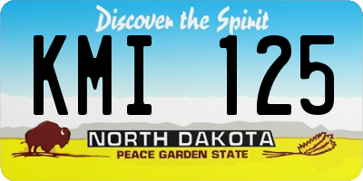 ND license plate KMI125