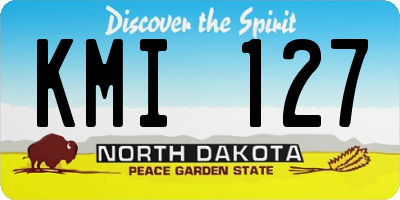 ND license plate KMI127