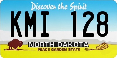ND license plate KMI128