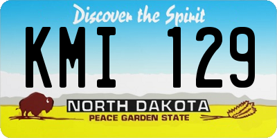 ND license plate KMI129