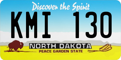 ND license plate KMI130