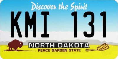ND license plate KMI131